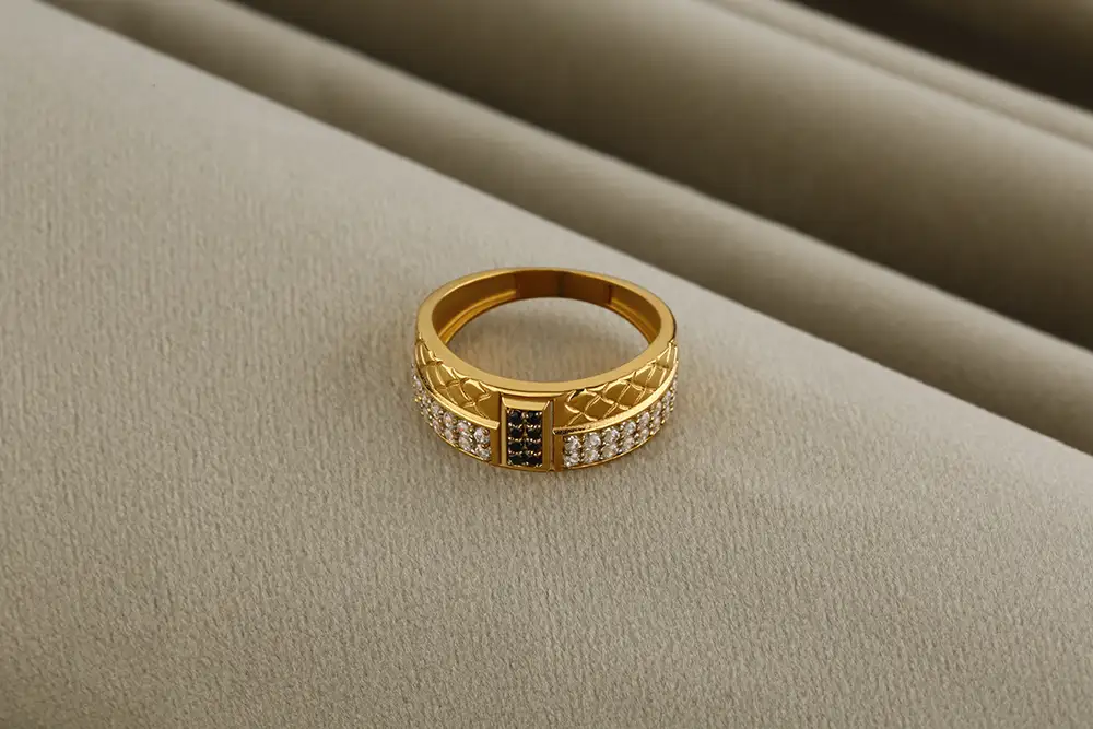 Men’s Gold Plated 925 Silver Ring VJ52